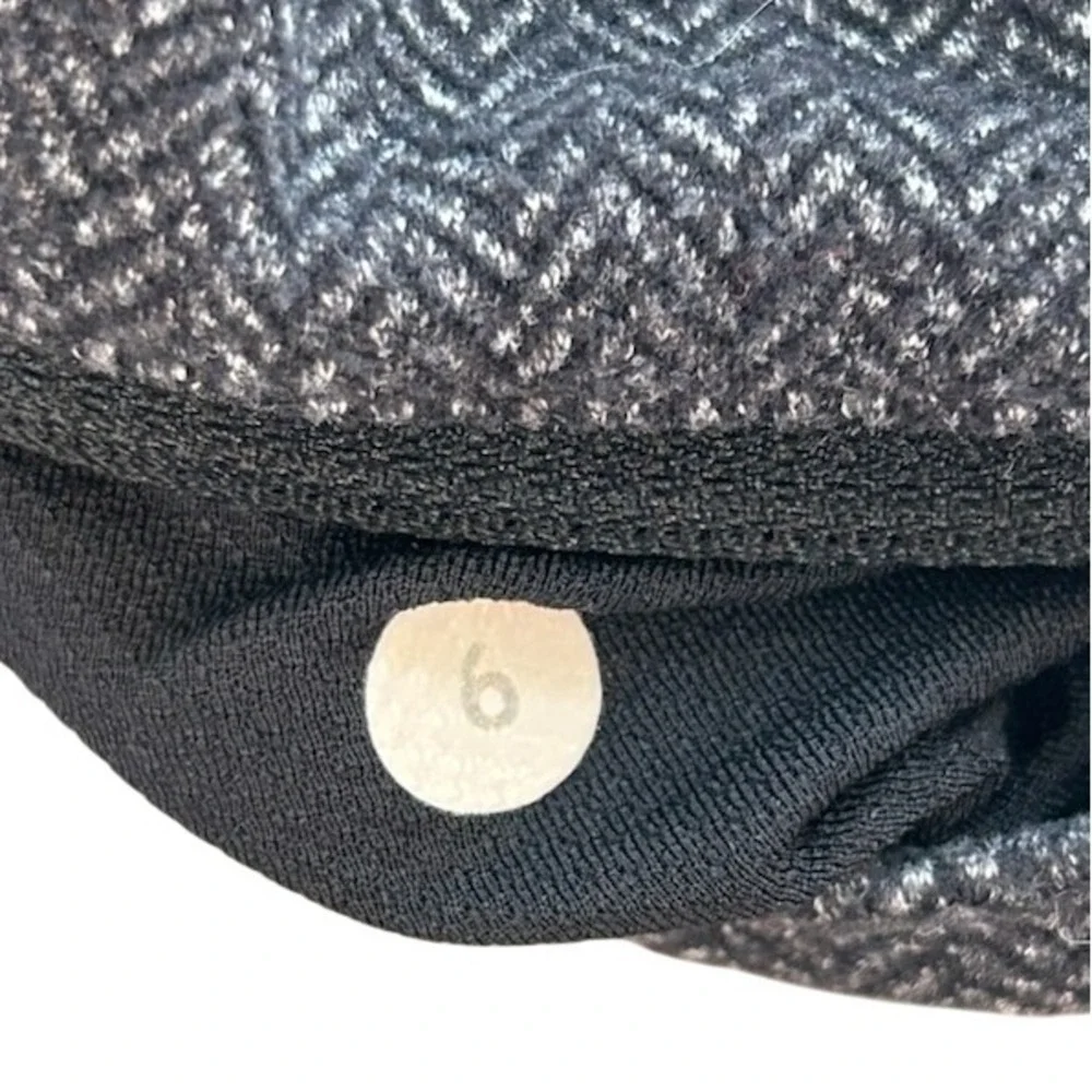Lululemon Define Mock Neck Pullover Herringbone Gray‎ Size 6